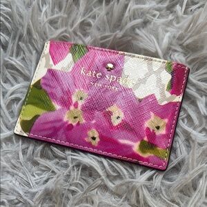Kate Spade Pink Floral Card Holder